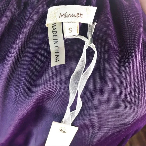 Minuet Purple Tabbed Dress NWT Size S - Picture 6 of 8